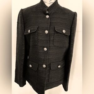 ASL Tahari Military Tweed Jacket